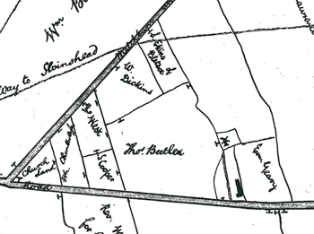 Riseley windmill shown on the inclosure map of 1793 [MA24]
